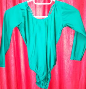 Kids Costumes to Hire - Leotard - Green - Long Sleeves
